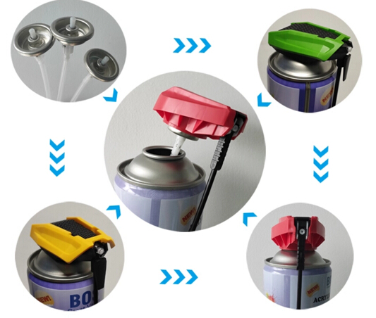 sprayhead with foldable tube رذاذ مع أنبوب قابلة للطي